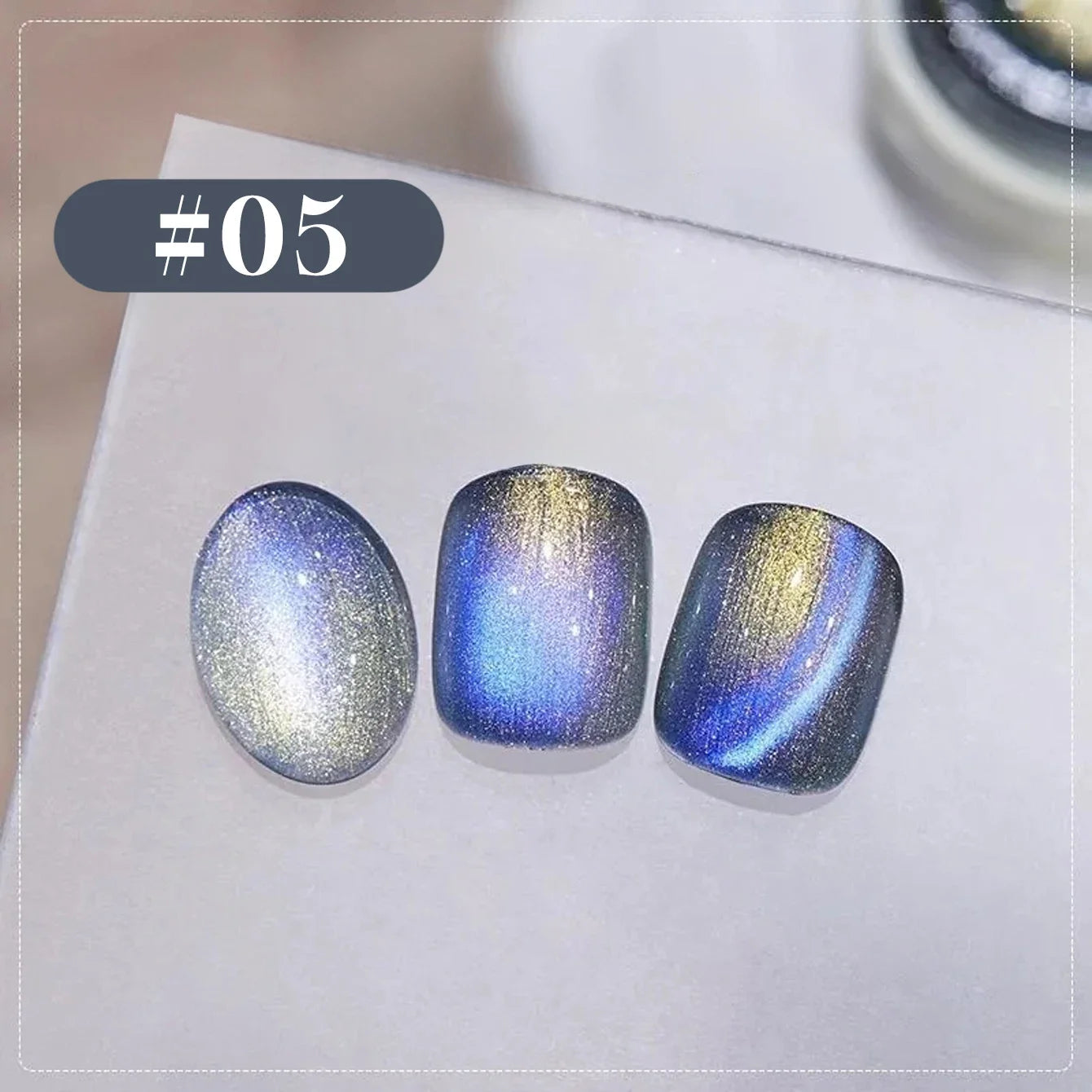 MIANEL Blue Tears Cat Eye Nail Polish Unique Blue Color and Magnetic Powder Create a Dreamy and Romantic Blue Nail Art Effect Tri Light Beauty