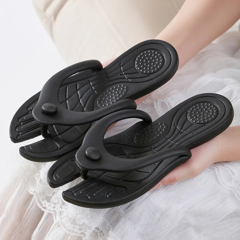 New Summer Folding Flip-Flops Business Trips Travel Portable Lightweight EVA Slippers Soft Bottom Beach Couple Slide Sandals LadyShow.Store