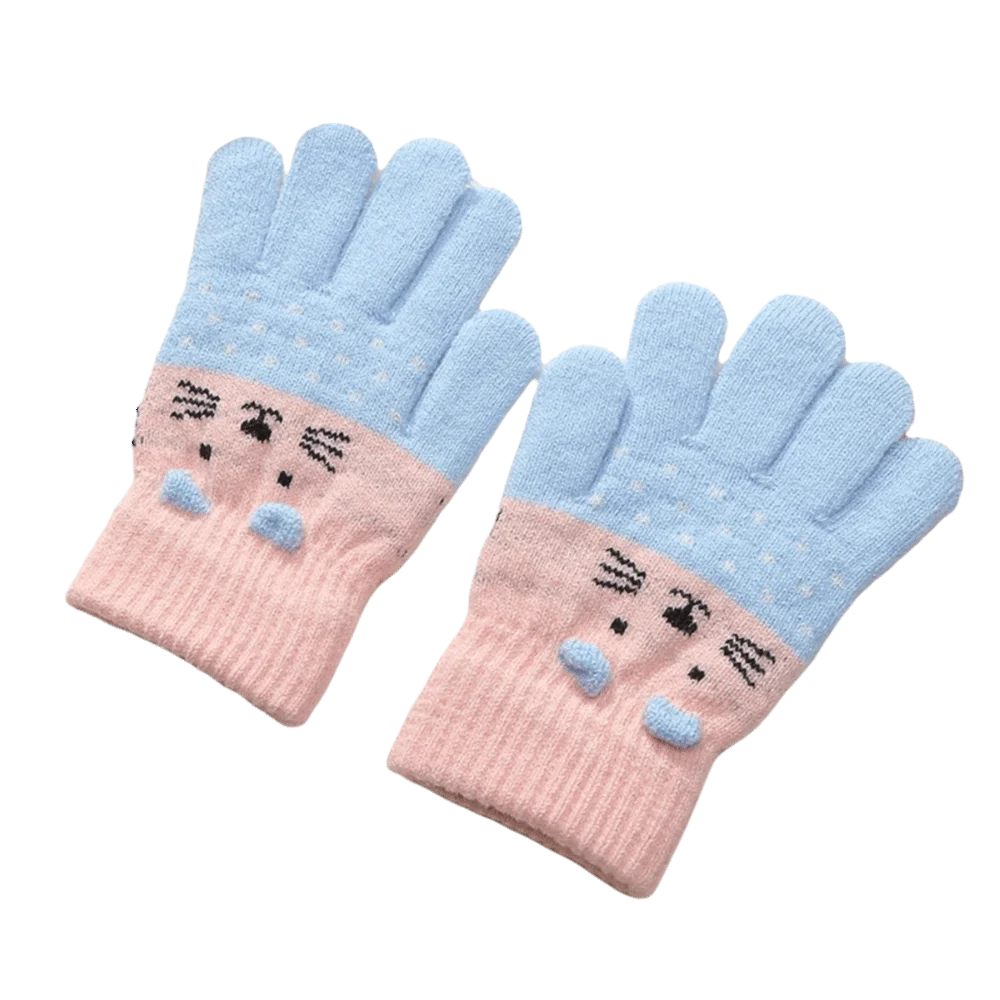 3- 10Years Old Fashion Warm Winter Gloves Coldproof Candy Color Children Mittens Soft Elastic Gloves Outdoor Pi-Mart