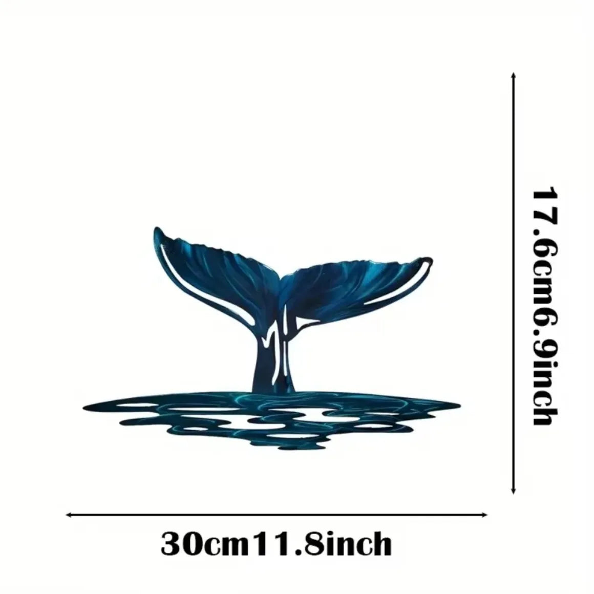 Elegant Whale Tail Metal Wall Art - Unique Ocean Series Home Decor Pendant LadyShow.Store