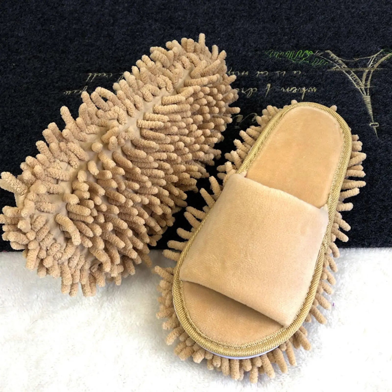 Lazy Mop Slippers Floor Dust Cleaning Slippers Shoes Clean Slippers Wipe The Floor Open-toed Lazy Wiping Slippers Mopping Shoes LadyShow.Store