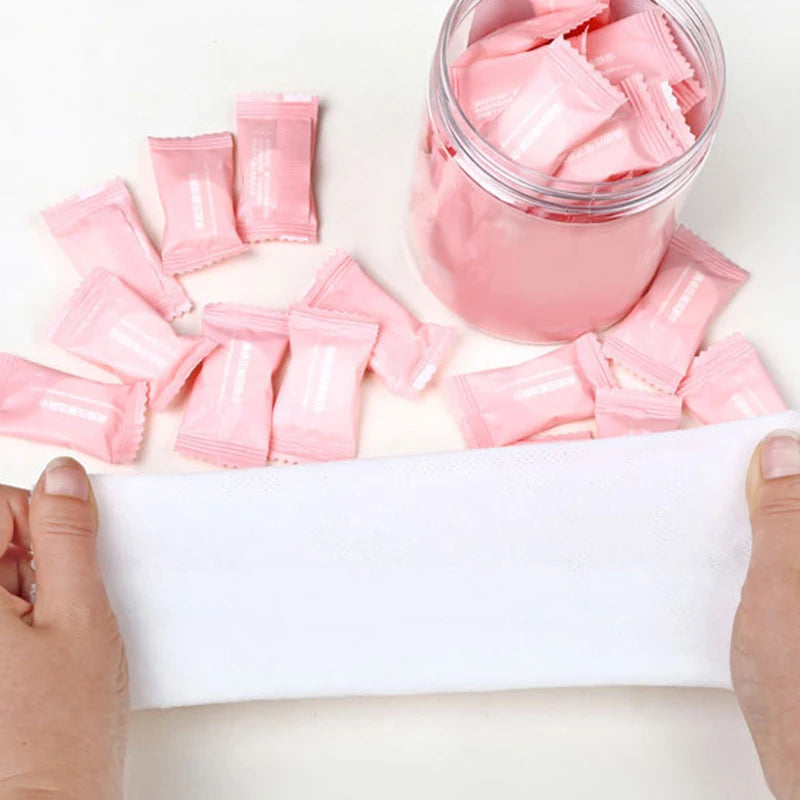 10pcs Disposable Travel Towels Compressed Facial Wipe Compact Tablet Mini Wipes Wipe Square Wipes Tissues Convenient Towels Pi-Mart