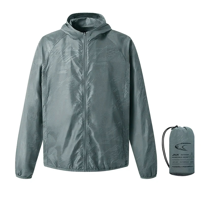 JNLN Camping Rain Jacket Men Women Waterproof Sun Protection Clothing Fishing Hunting Clothes Quick Dry Windbreaker With Pocket LadyShow.Store