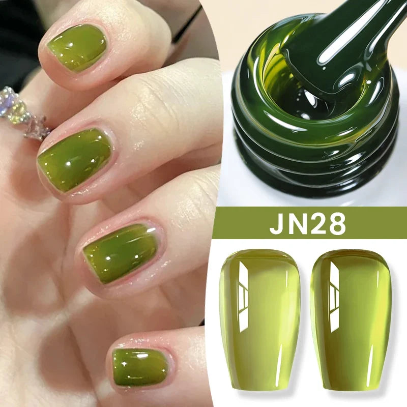BORN PRETTY 83 Colors 10ml Jelly Nude Gel Nail Polish Autumn Amber Semi Transparent Manicure Soak off UV LED Nails Gel Varnish Tri Light Beauty