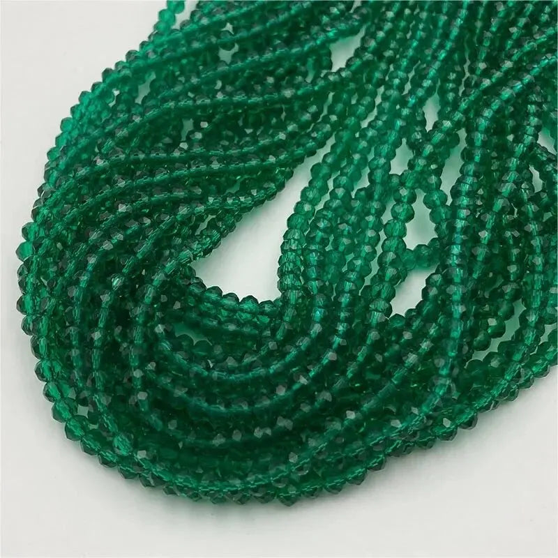 A 4mm Flat Bead Wheel Bead Loose Bead Crystal Glass Bead Bracelet Necklace Beaded Material DIY Jewelry Accessories Pi-Mart