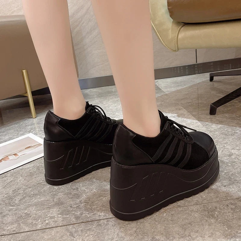 Big Size 35-43 Black Design Female Platform Fashion Cosplay Wedges High Heels Women's Pumps 2026 Street Sneaker Shoes Woman LadyShow.Store