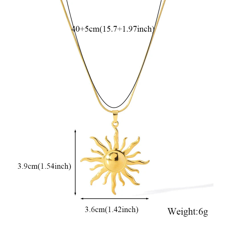 GANEMLY 316l Stainless Steel Luxury Bling Cubic Zirconia Eye Droplets Pendant Necklace Women Chic Romantic Waterproof Jewelry Pi-Mart