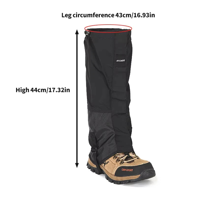 Durable Waterproof Leg Gaiters Hiking Hunting Camping Climb Boots Leggings Covers Outdoor Hunting Winter Snow Skiing Leg Warmers Pi-Mart