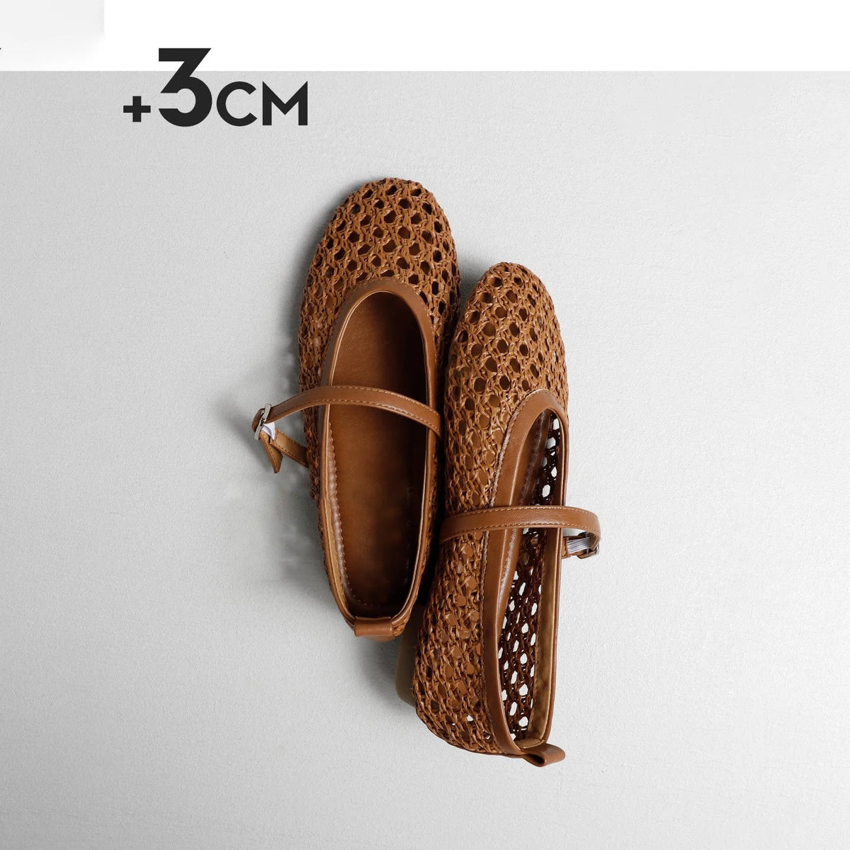 2026 Summer New Fashion Simple One-Buckle Vintage Flats for Women, Soft and Comfortable Ballet Shoes, Shallow Mouth Sandals Pi-Mart