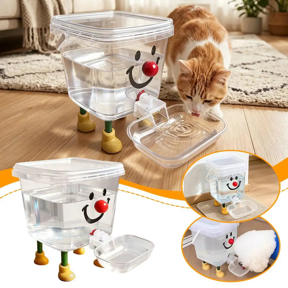 Pet Water Fountain Automatic Gravity Water Dispenser 3L Large Capacity Water Bowl for Cats Dogs Wireless Pet Drinker Pi-Mart