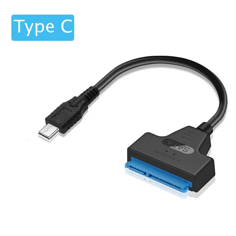 SATA to USB 3.0 / 2.0 Cable Up to 6 Gbps for 2.5 Inch External HDD SSD Hard Drive SATA 3 22 Pin Adapter USB 3.0 to Sata III Cord Pi-Mart