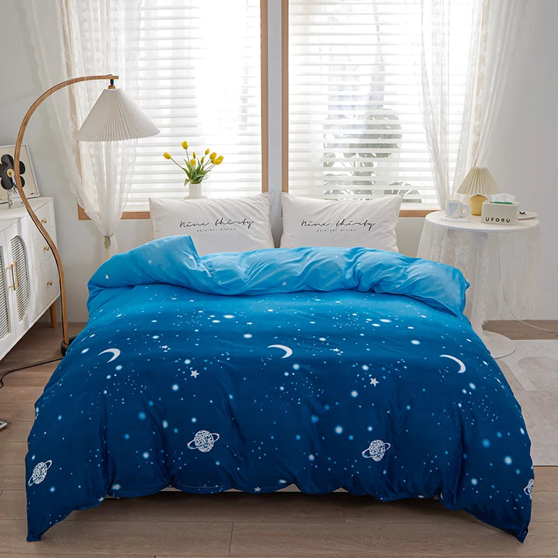New Product 1pc 100%Polyester Pastoral Style Flowers Colorful Printed Duvet Cover Pi-Mart