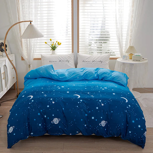 New Product 1pc 100%Polyester Pastoral Style Flowers Colorful Printed Duvet Cover Pi-Mart