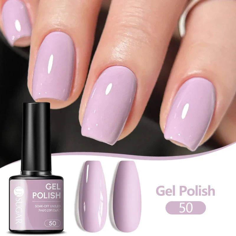 UR SUGAR 7ML Nail Gel Fresh Macaron 107 Colors All For Manicure Semi Permanent Soak Off LED UV Long-Lasting Nail Art Varnish Tri Light Beauty