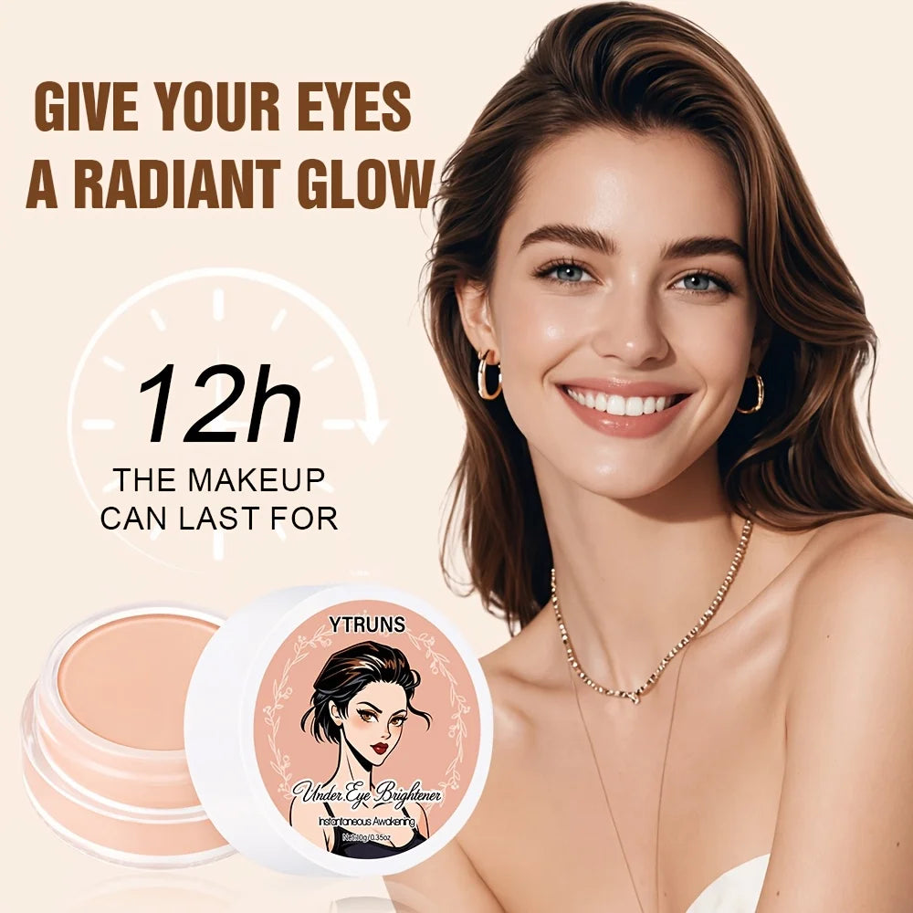 Under Eye Concealer Cream Makeup, Lightweight Smooth Texture Eye Concealer Cosmetic, Natural Skin Tone Finish, 3 Shades Pi-Mart