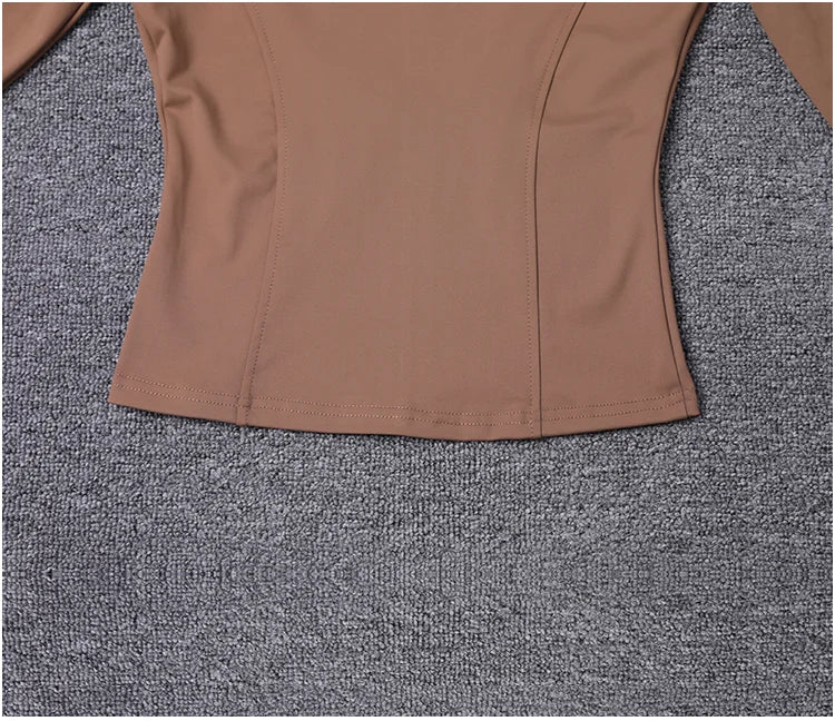 Women Sport Jacket Long Sleeve Shirt Workout Coat Gym Training Clothing Yoga Sportswear Pi-Mart