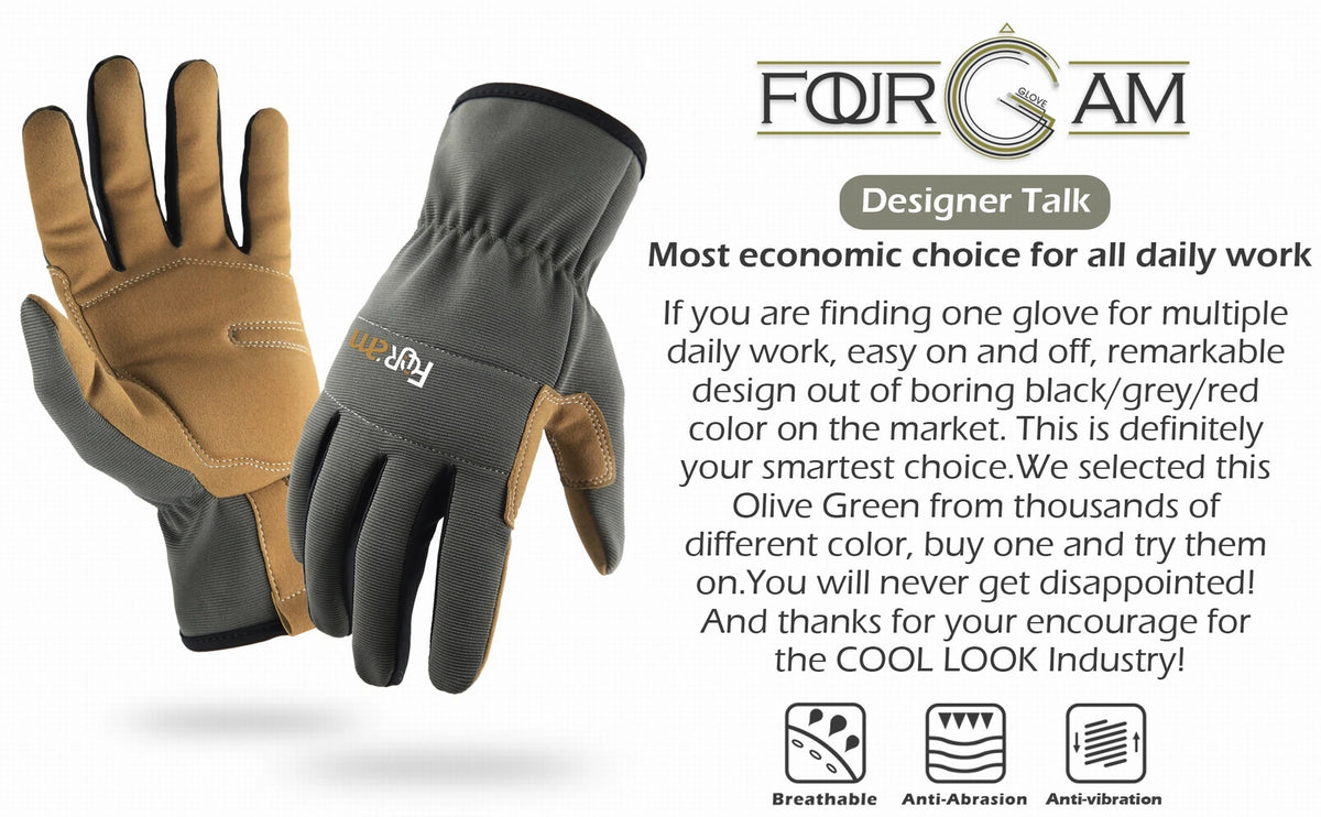 High Performance Multi-Purpose Light Duty Work Gloves For Men&Women Breathable & High Dexterity Touch Screen Excellent Grip Pi-Mart
