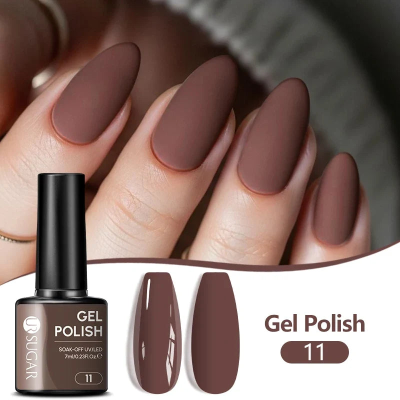UR SUGAR 7ML Nail Gel Fresh Macaron 107 Colors All For Manicure Semi Permanent Soak Off LED UV Long-Lasting Nail Art Varnish Tri Light Beauty