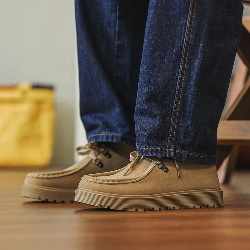 Men Thick Soled Sneakers Fashion Spring/Autumn Soft Board Shoes Personalized Trend Versatile Multi Functional Men Casual Shoes Pi-Mart