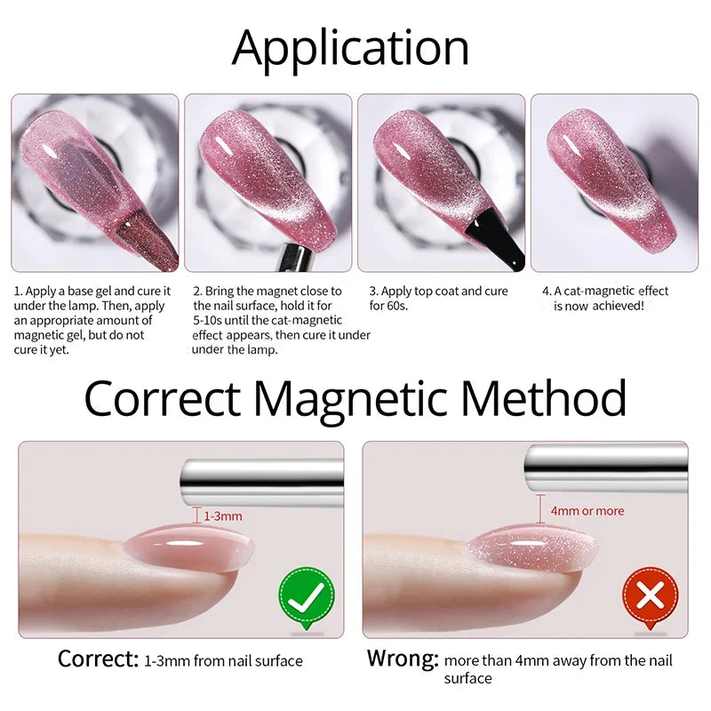 UR SUGAR 15ml Cat Magnetic Gel Nail Polish 30 Colors Semi Permanent Magnetic Gel UV/LED Soak Off Painting Vanrish Design Tri Light Beauty