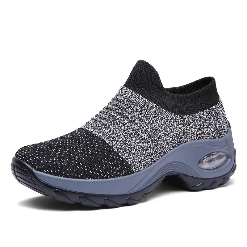 Women Sneakers Summer Fashion Black Sports Casual Shoes Breathable Mesh Lightweight Air Cushion Non-Slip Running Shoe Zapatillas LadyShow.Store