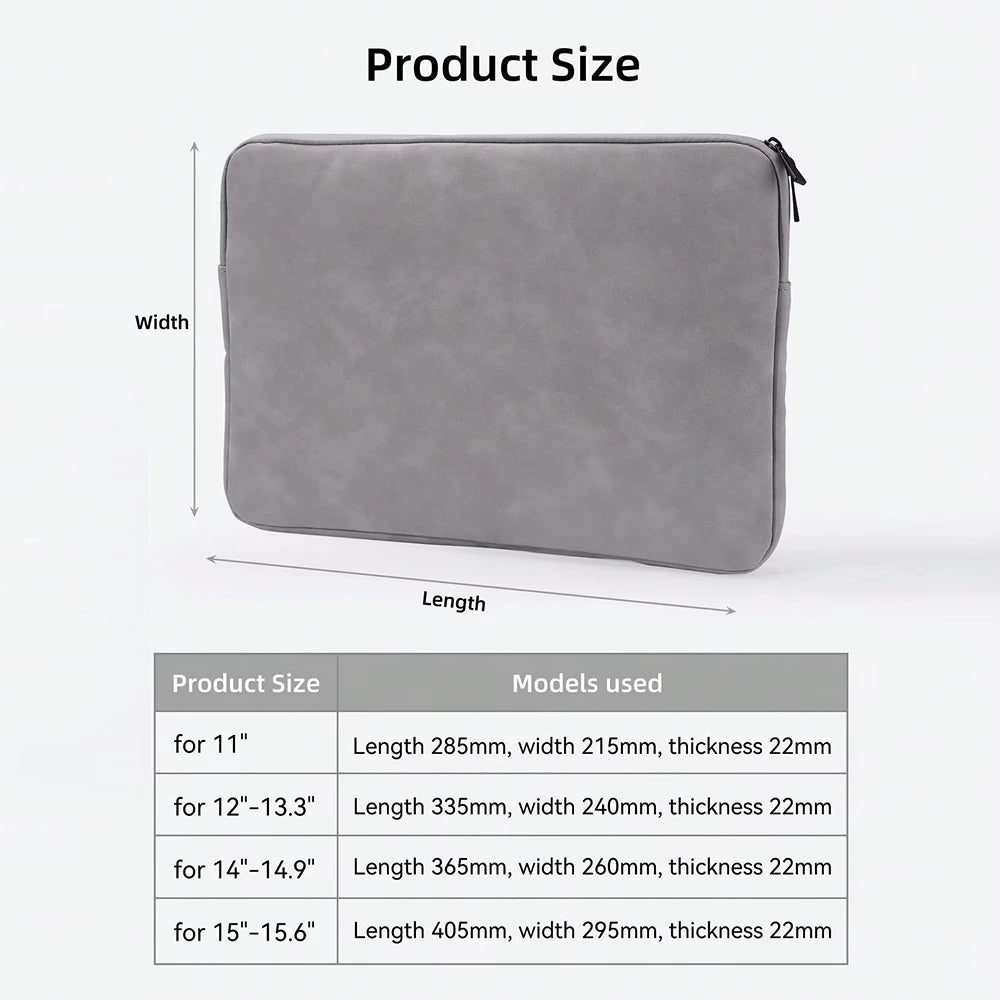 PU sheepskin leather fabric Waterproof Leather 9.7-15.6 inch Tablet PC Carrying Case Protective  Notebook Shockproof Cover Pi-Mart