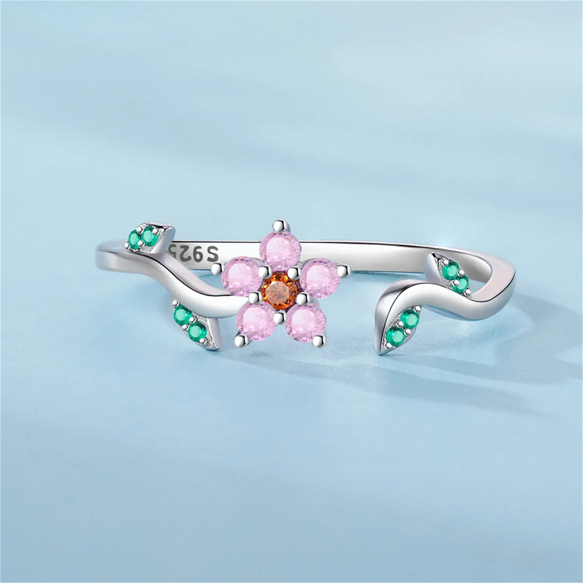 Original 925 Sterling Silver Open Ring Exquisite Panda Dolphin Adjustable Ring Original Daily Fine Jewelry Women Birthday Gifts Pi-Mart