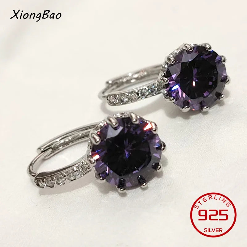 925 Sterling Silver Earrings New Women Elegant Temperament Sterling Anniversary Gift Fashion Jewelry Accessories Geometric Ears Pi-Mart