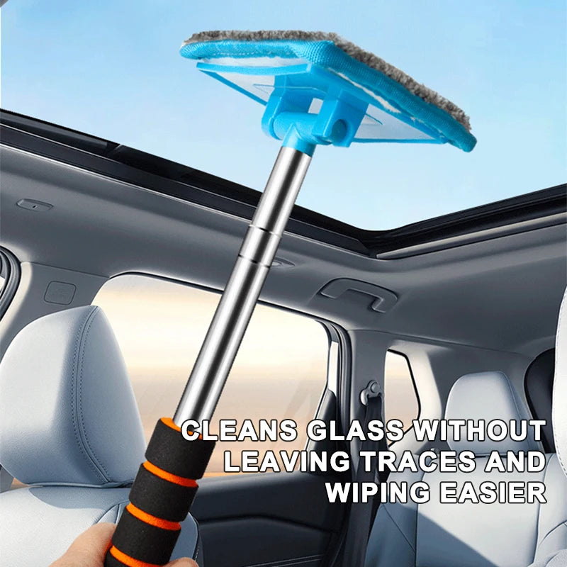 SEAMETAL Car Front Windshield Defogging Brush Telescopic Long Handle Car Household Glass Clean Brushes Dust Remover Tool Pi-Mart