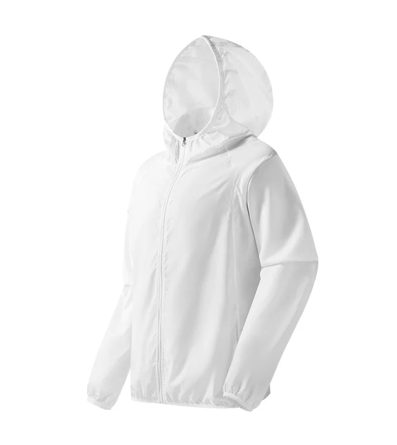 LNGXO Men's Women's Waterproof Hiking Jacket Quick Dry Sun Protection Windbreaker Camping Hunting Climbing Outdoor Rain Coat Pi-Mart