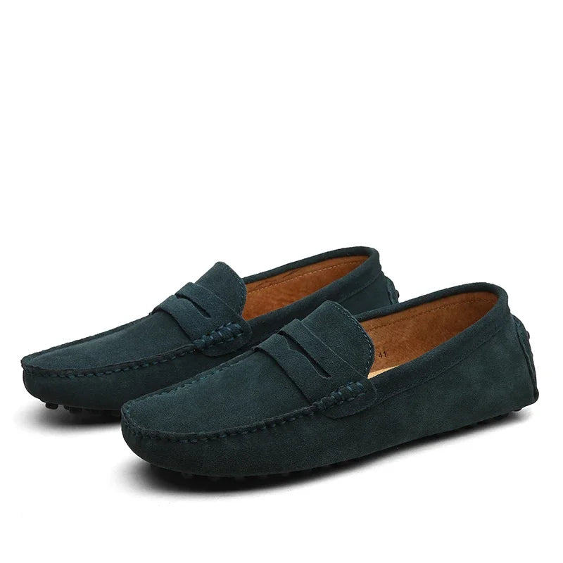 Men Casual Shoes Fashion Men Shoes Handmade Suede Genuine Leather Mens Loafers Moccasins Slip On Men's Flats Male Driving Shoes Pi-Mart