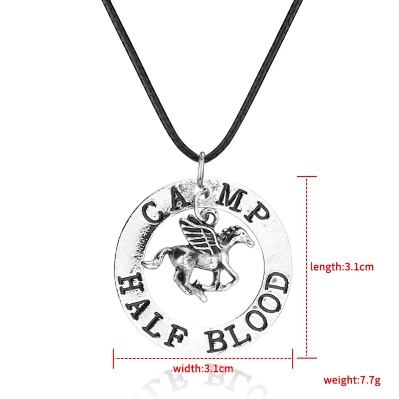 Fashion Movie Jewelry Charm Flying Horse Pendant Necklace Men Women Fans Gifts Sweater Accessory Gifts Pi-Mart