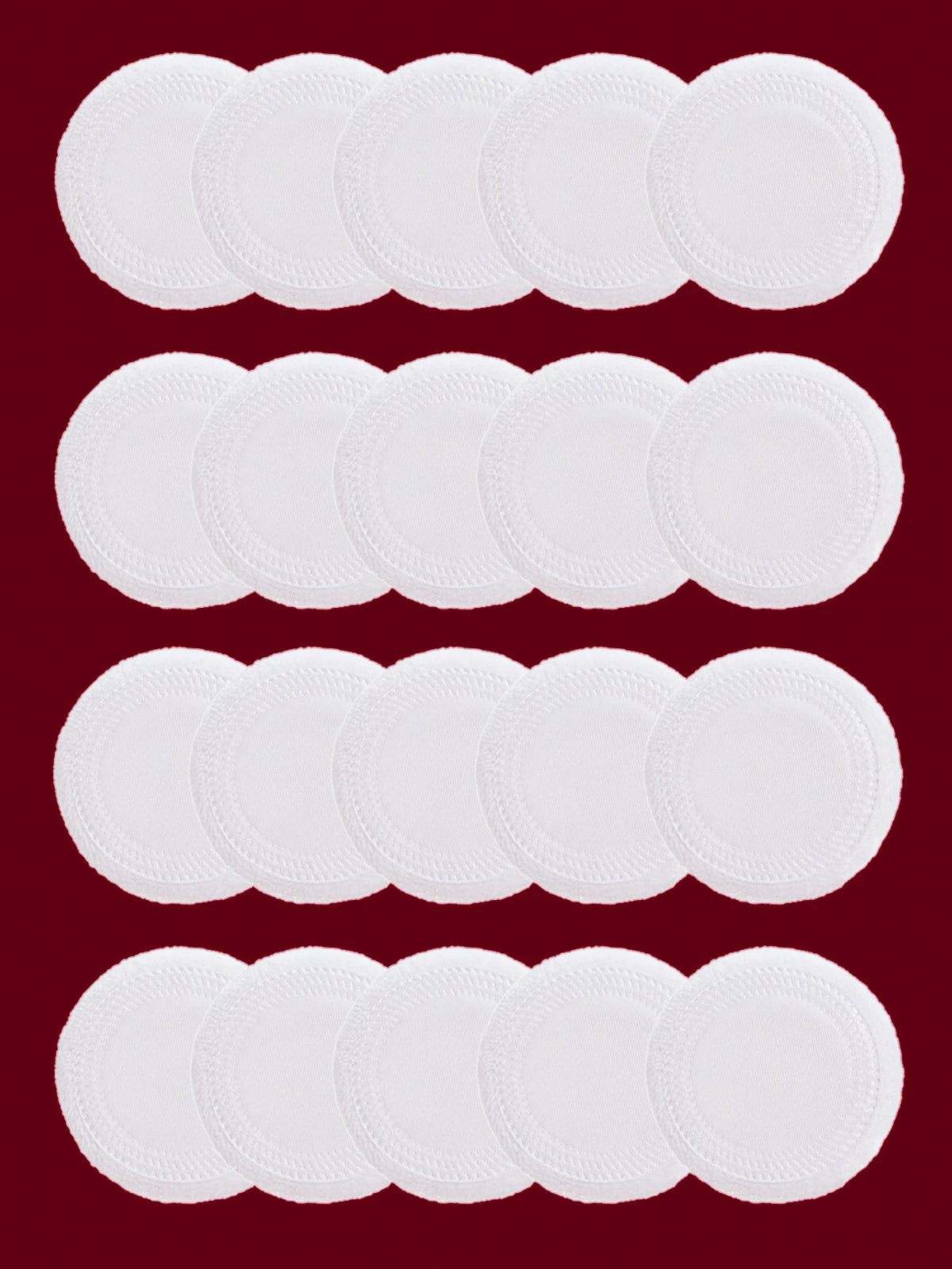 2-5-10-20Pcs Portable and Practical High-Grade White Round Powder Puff for Base and Fixing Makeup Pi-Mart