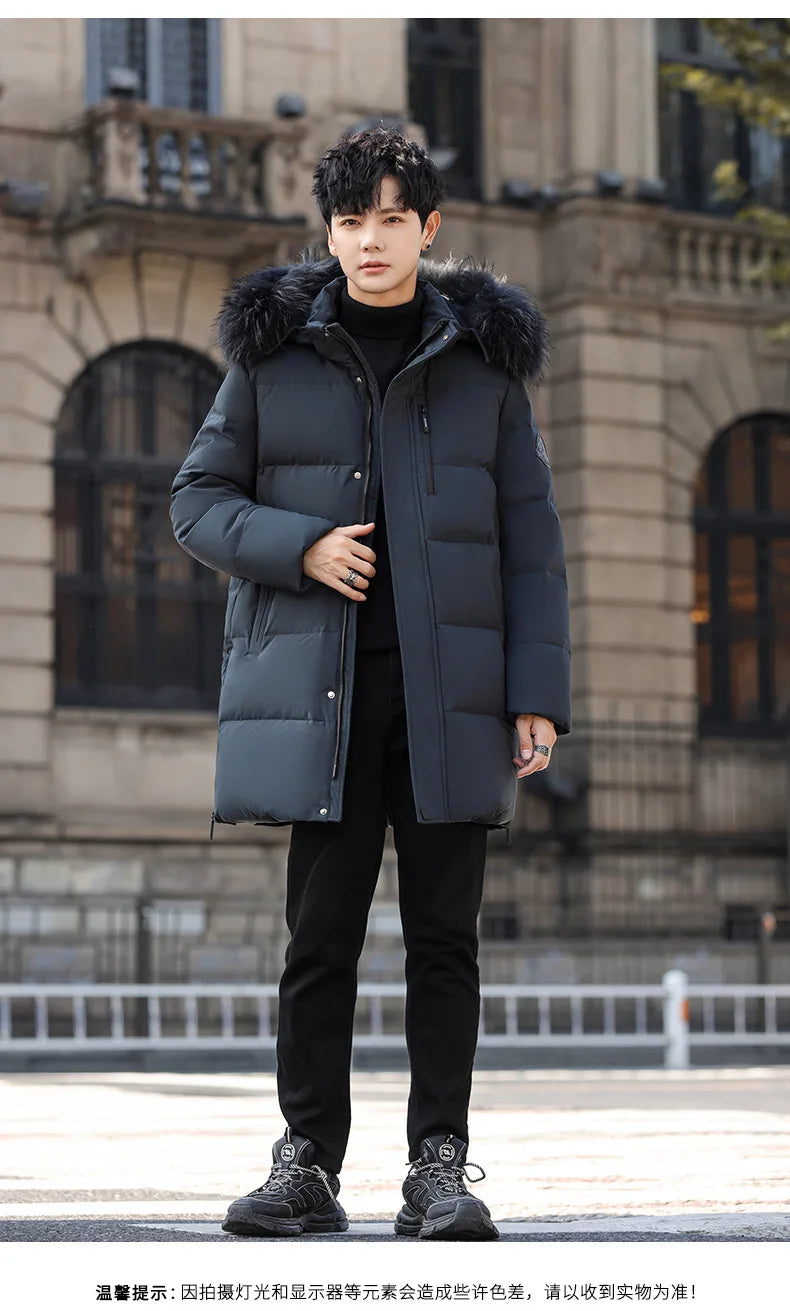High Brand White Goose Down Jacket Coat Parka Men's Clothing Winter Padded Puffer Jackets Luxury Hooded Padding Outerwear HWY309 Pi-Mart