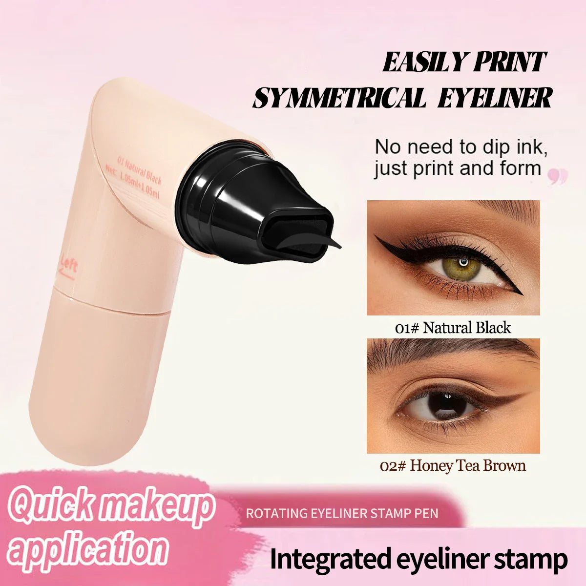 1 waterproof eyeliner pen, fast drying, durable, smooth and easy to color, can create a natural eye makeup LadyShow.Store