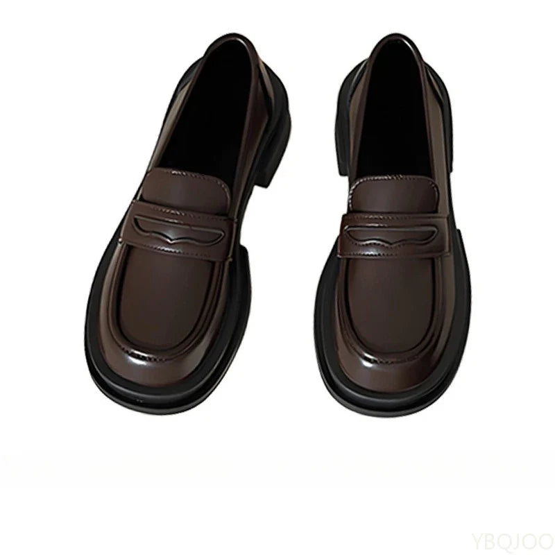 2026 Spring and Autumn Fashion New Style Casual Comfortable Versatile Women's Le Fu Shoes Retro Shallow Mouth Single Shoes LadyShow.Store