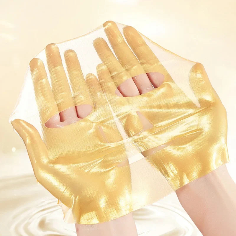SADOER 24k Golden Collagen Facial Masks Anti Wrinkle Firming Moisturizing Anti-Aging Face Mask Beauty Facial Skin Care Products Tri Light Beauty
