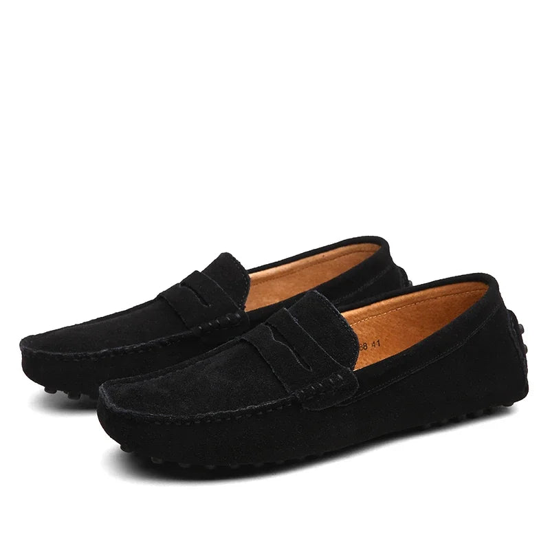 Men Casual Shoes Fashion Men Shoes Handmade Suede Genuine Leather Mens Loafers Moccasins Slip On Men's Flats Male Driving Shoes Pi-Mart