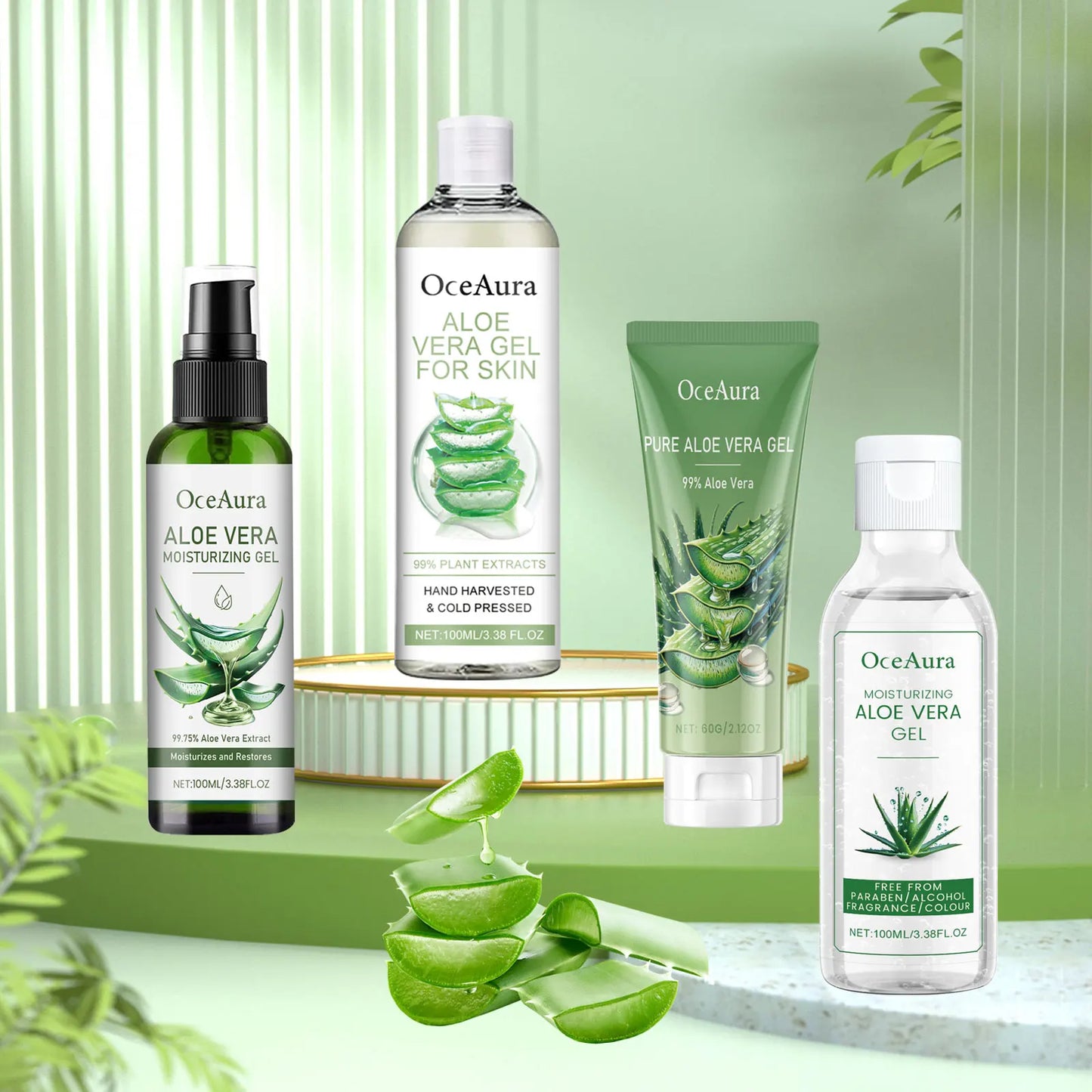 Aloe Vera Gel Pore Shrinking Oil Control Ance Remover Moisturizing Brighten Anti-Aging Facial Essence Beauty Skin Care Products Tri Light Beauty