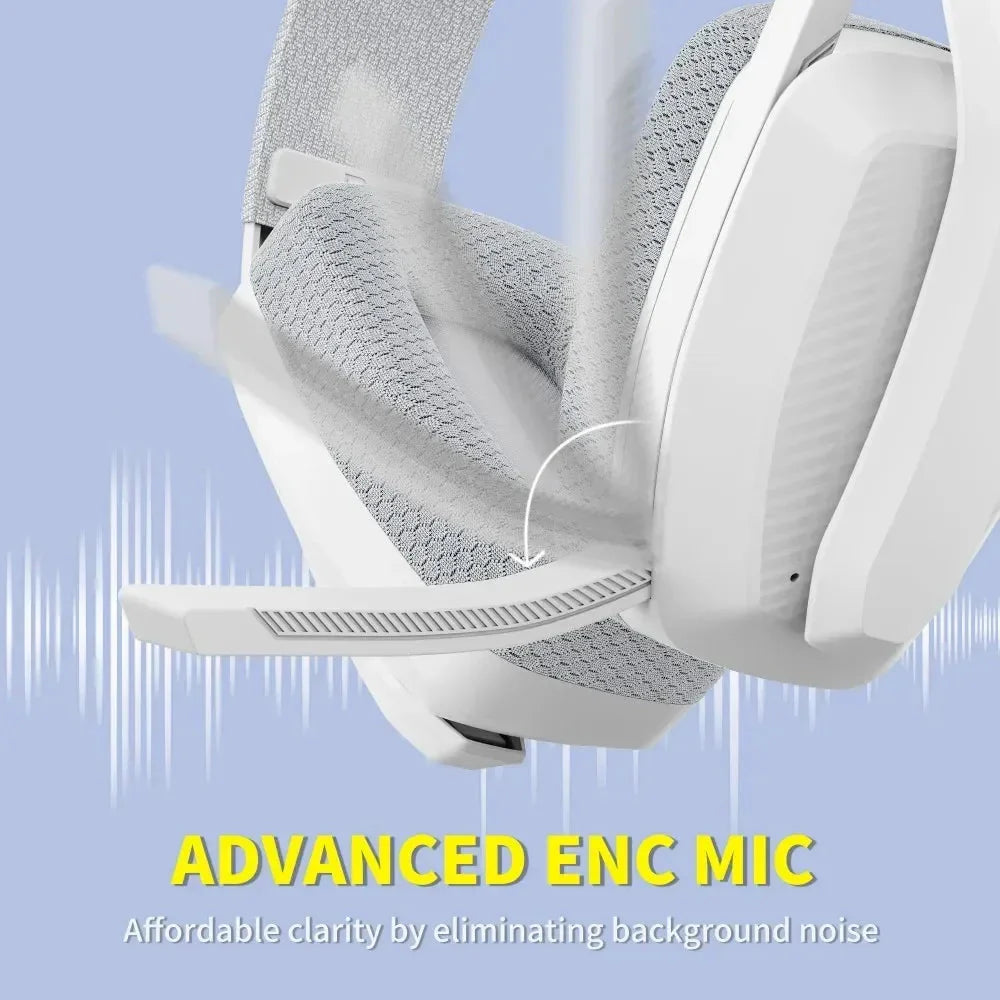 NNEOBA Wireless Gaming Headset with Mic White LuxuryLifeWay Online Store