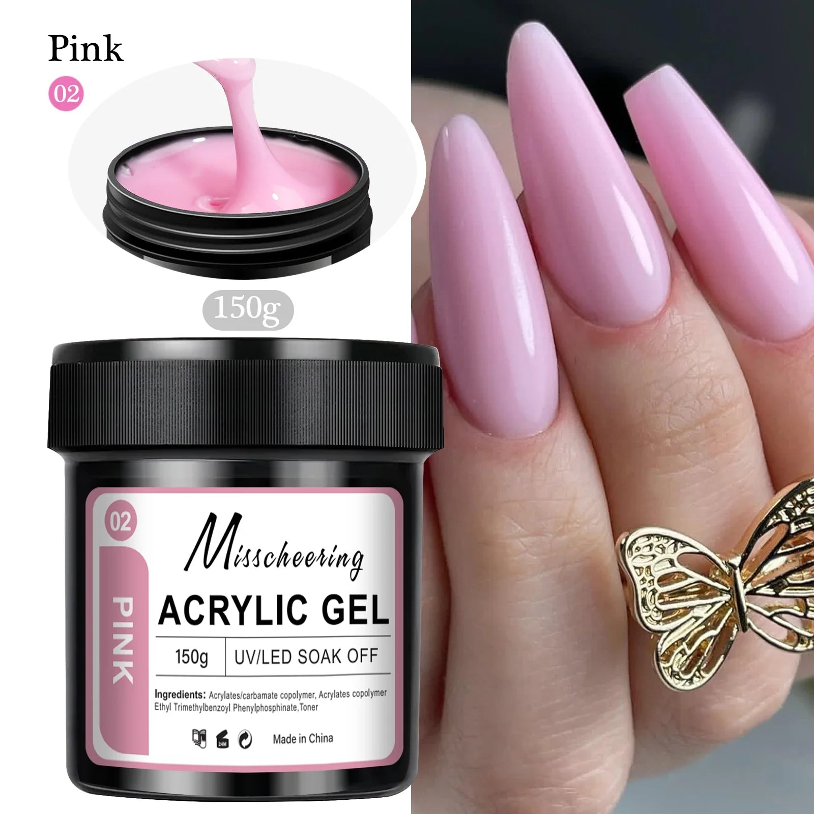 150g Transparent Nail Extension Gel Jelly White Light Pink Acrylic Nail Art UV LED Gel Semi Permanent Varnish Extension Tool Tri Light Beauty