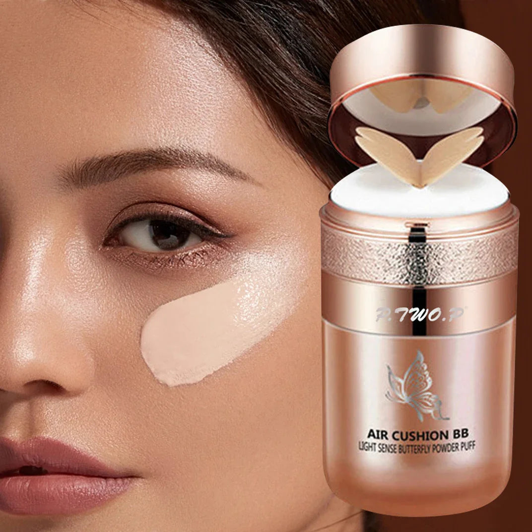 Air Cushion BB Cream Butterfly Powder Puff Moisturizing Foundation Concealer Whitening Oil-control Waterproof Makeup Cosmetics LadyShow.Store