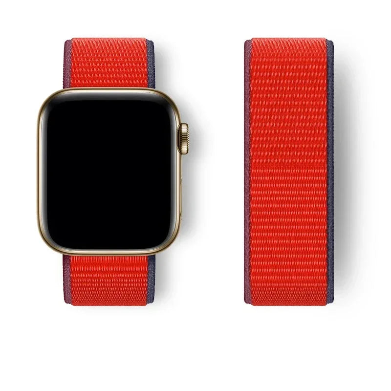 Nylon Sport loop Strap For Apple Watch Band 44mm 42/40mm 45mm  38/41mm pride Bracelet iwatch Ultra2 49mm Series 9 8 se 7 6 5 4 3 LadyShow.Store