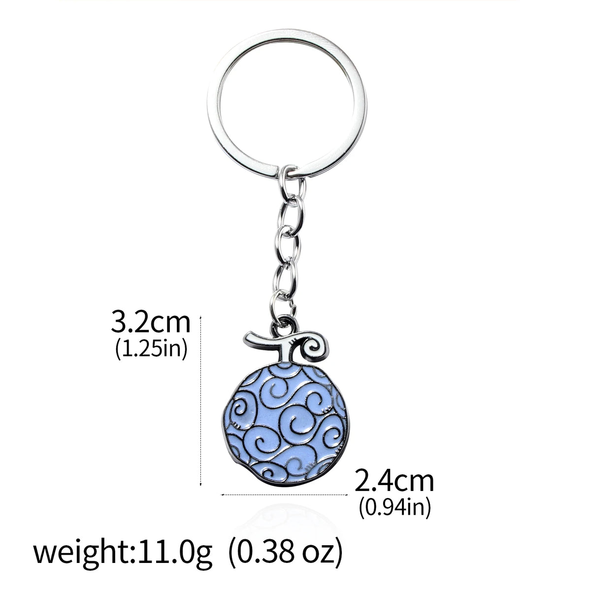 One Piece Luffy Straw Hat Keychain Rotatable Zoro Skull Metal Pendant Role-Playing Decorative Accessories Fan Jewelry Gift Pi-Mart