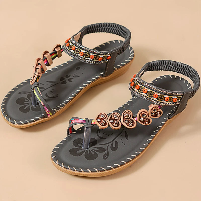 Women's Sandals Bohemia Style Sandals Summer 2026 Shoes For Woman Flip Flops Beach Summer Shoes Women Low Heels Footwear Pi-Mart