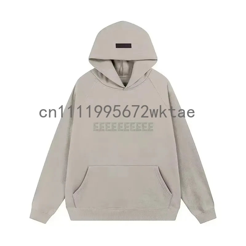 FW22 Men's Hoodies Jogging Set Luxury Design Chest Two Rows Plush Letter Hoodie Women's Loose Hoodie Fashion Unisex Pants Set LadyShow.Store