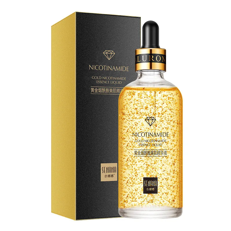 100ml 24k Gold Nicotinamide Facial Essence Hydrating and Moisturizing and Preventing Dryness Skin Hyaluronic Acid Face Serum Pi-Mart