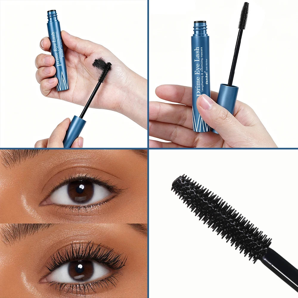 Lengthening & Volumizing Mascara Water-Resistant Long-Lasting Nourishing Strengthen Mascara Glossy Natural Finish Eye Makeup Pi-Mart