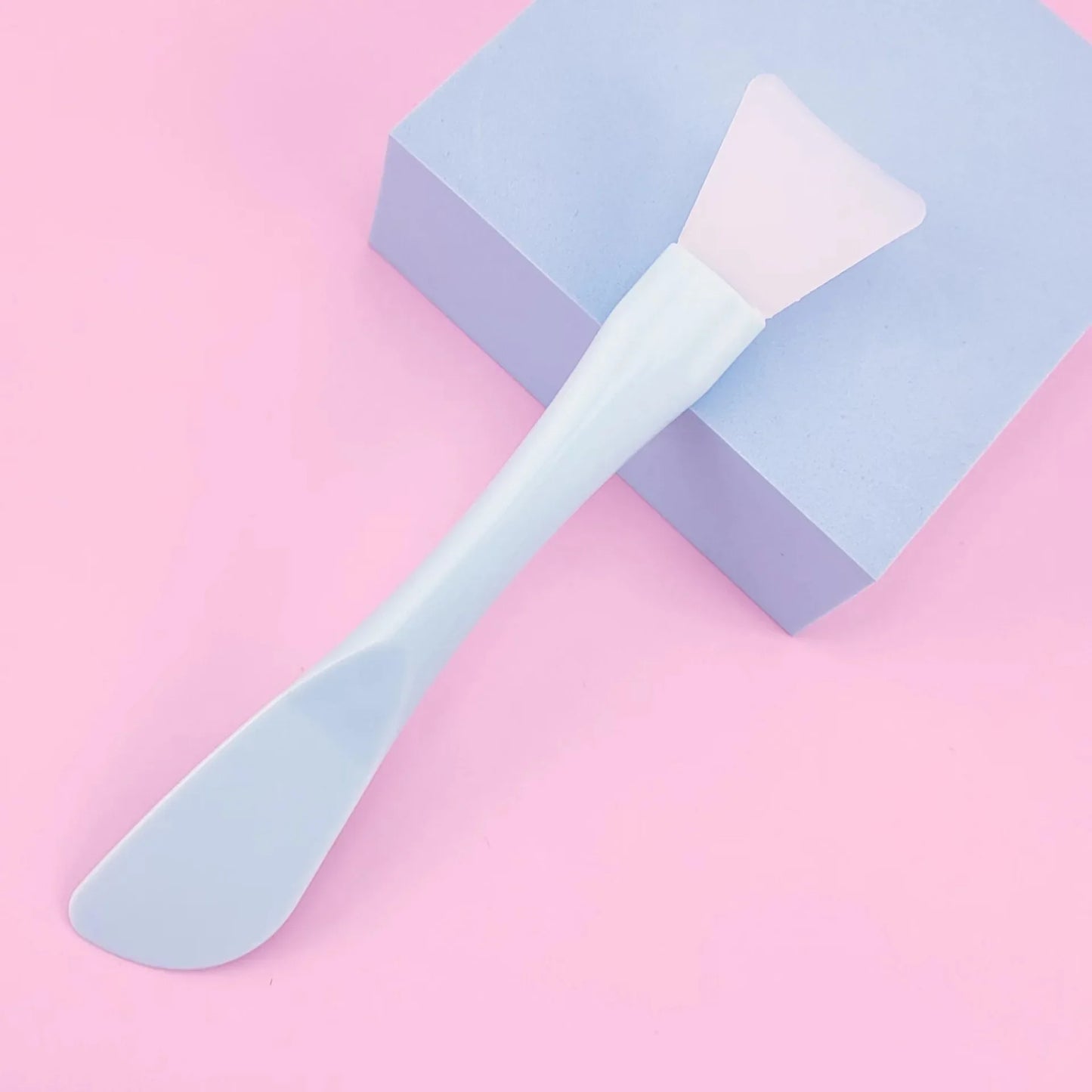 Dual-use Silicone Facial Mask Brush Soft Head With Scraper Integrated Mud Mask Brush DIY Skin Care Beauty Tools Pi-Mart