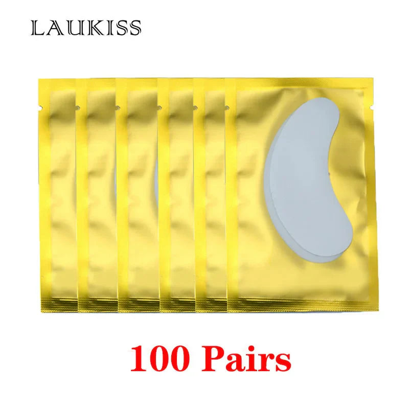 25/50/100Pairs Eye Patches Under Eyelash Pads for Building Paper Patches Lint Free Stickers for False Eyelashes LAUKISS LadyShow.Store